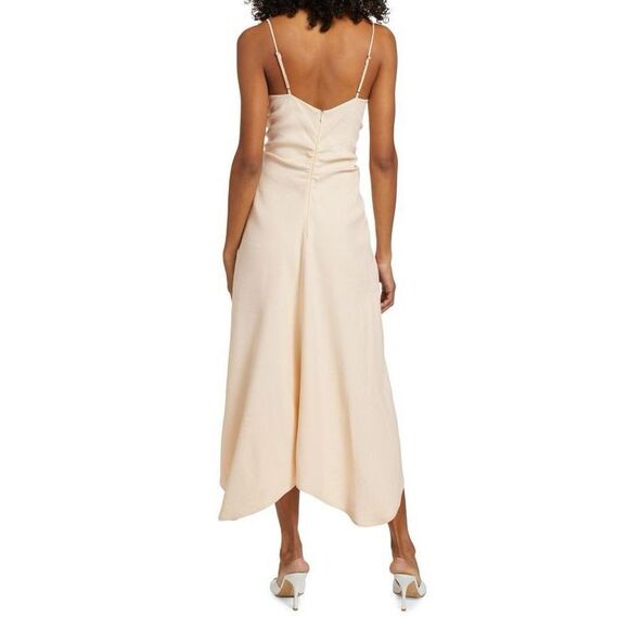 A.L.C. Silvia Embroidered Linen-Blend Handkerchief Midi-Dress Size US6 $695 - Picture 2 of 11